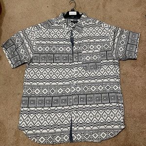 Black & White button down shirt.